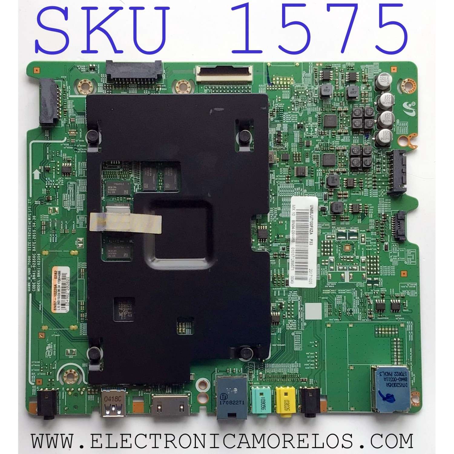 MAIN PARA SMART TV SAMSUNG 4K / NUMERO DE PARTE BN94-09998B / BN41-02356C / BN97-10229A / 010171269571 / 20171025 / PANEL CY-HJ085FLLV3H / MODELO UN85JU7100FXZA FA03 